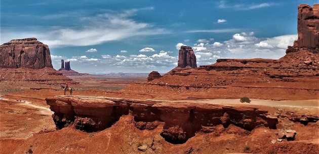 de rode formaties in Monument Valley