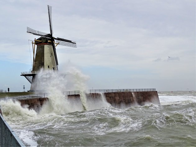 Storm op de Schelde.