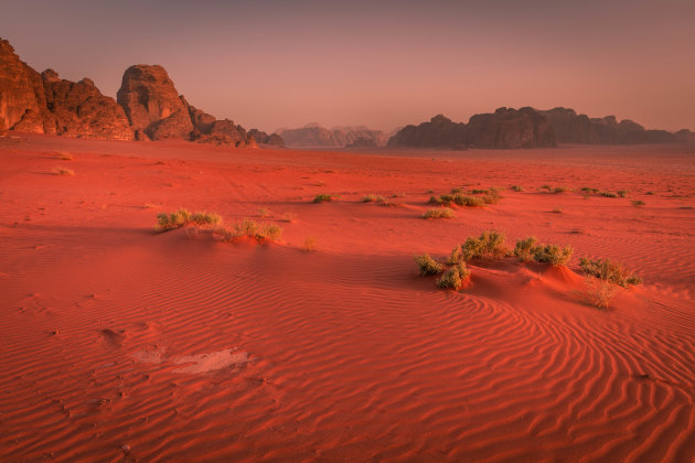 Zonsondergang Wadi Rum