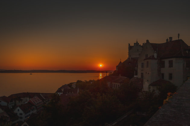 Zonsondergang Meersburg