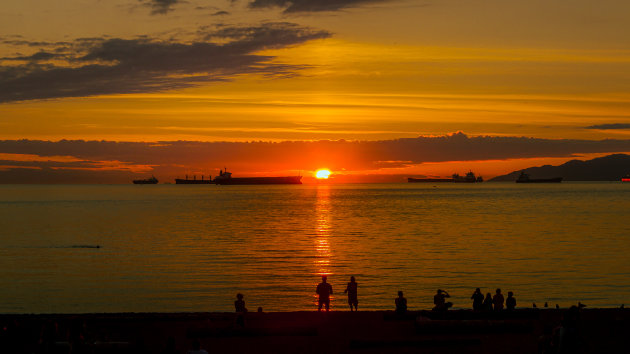 Geniet van de zonsondergang