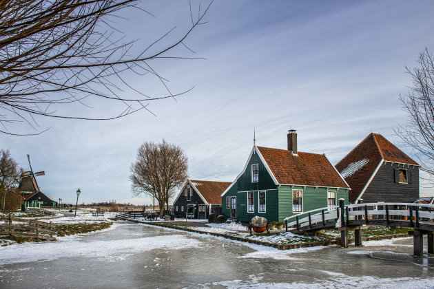 Zaanse Schans in de winter.