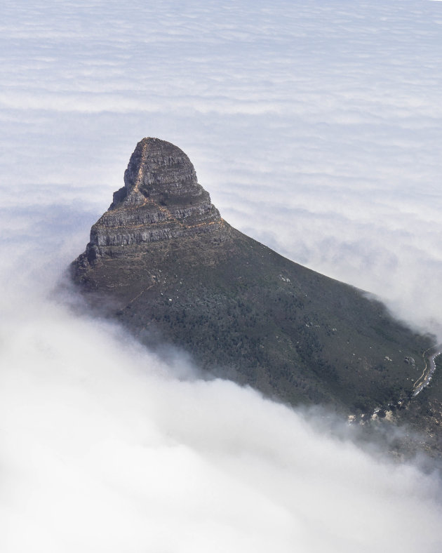 Hiking Lions Head, Kaapstad.