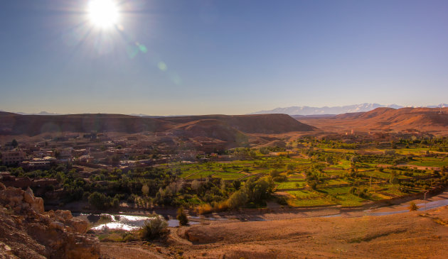 Zonsondergang bij Ait-Ben-Haddou