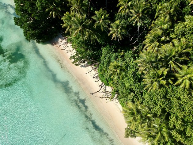 Babeldaob strand van boven