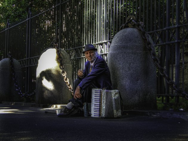 Een accordeonist in Rome