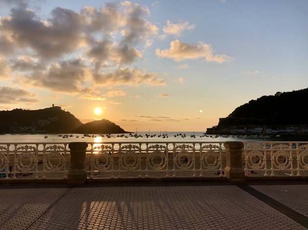 Zonsondergang in San Sebastian