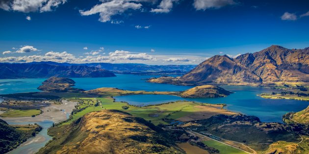 uitzicht op het Wanaka meer