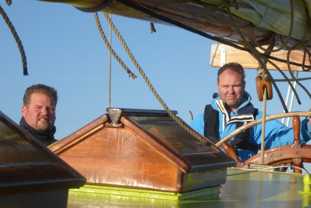 Schipper op tweemastklipper Wilhelmina