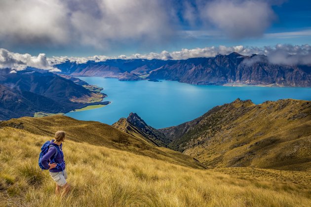 Geweldig uitzicht op het Hawea meer