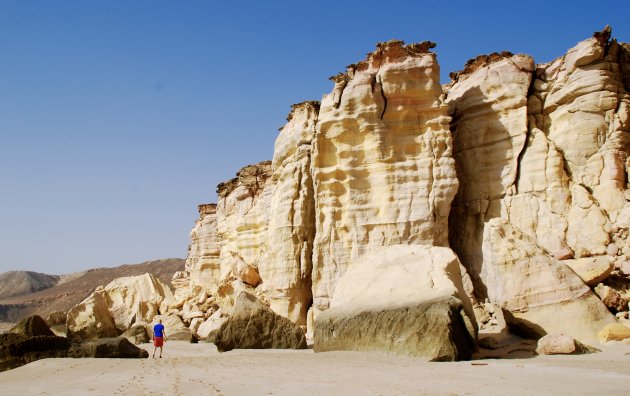 Op het strand bij Ras-al-Jinz