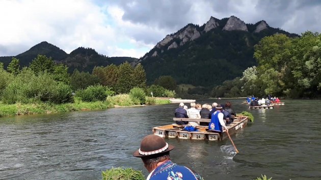 Stroomafwaarts in het Pieniny National Park