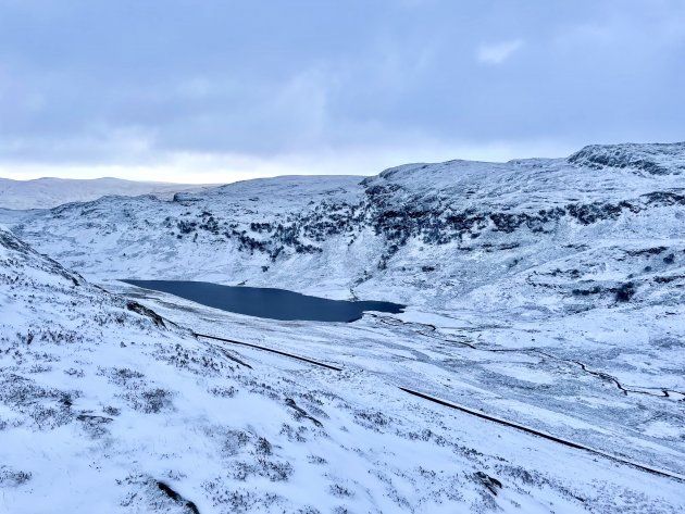 Het Schotse winterlandschap