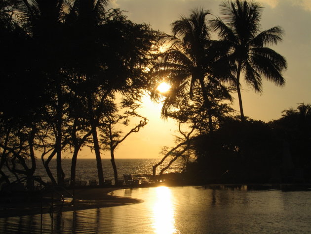 Zonsondergang, Hawaii