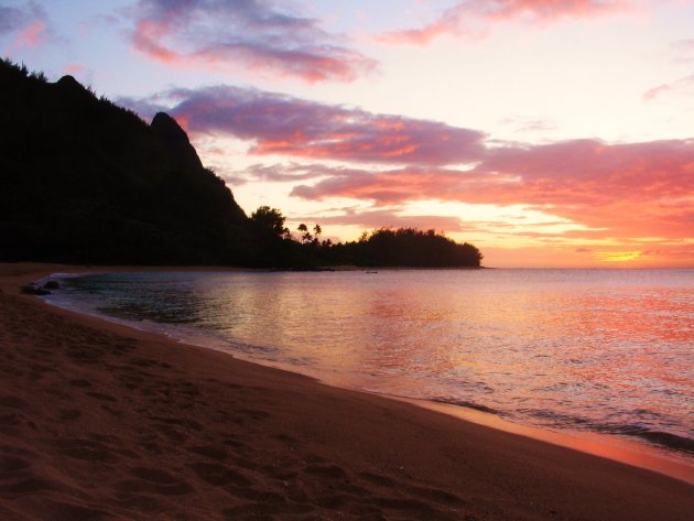 Zonsondergang, Hawaii