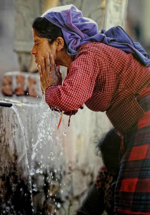 wassen op straat