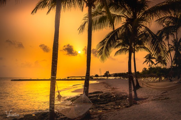 Sunset at Gaurdalavaca beach