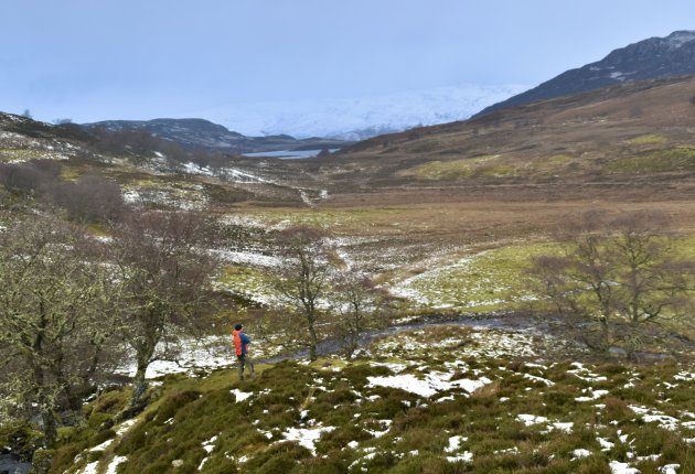 Wandelen in winters Schotland