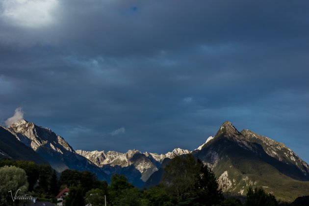 Zonsondergang in Bovec