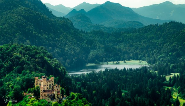 Slot Hohenschwangau van boven af