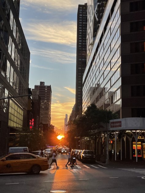 Zonsondergang in New York