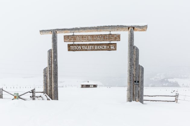 Sneeuwlandschap in Teton