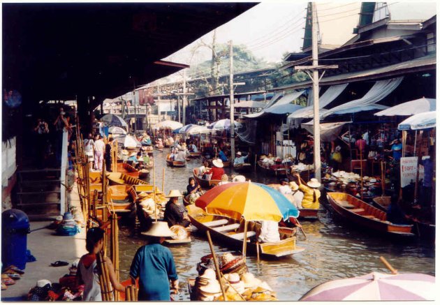 Floating market.