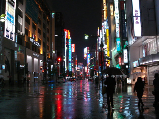 Tokyo in de regen!