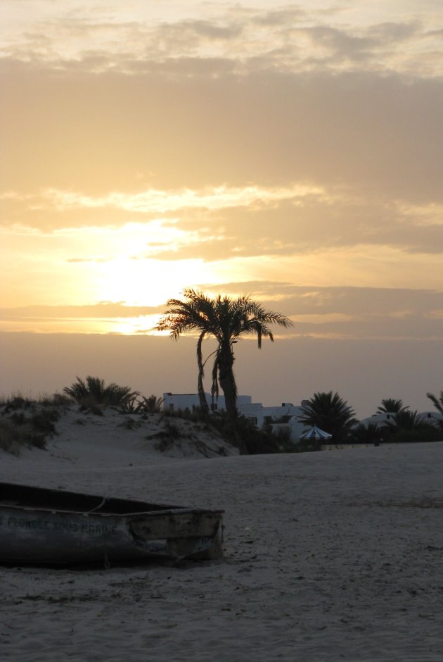 zonsondergang in Tunesië