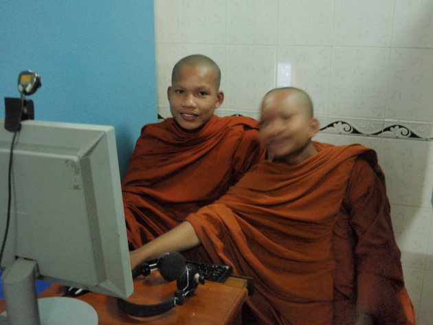 Skypende monniken