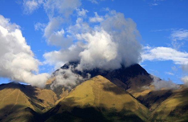 in de wolken