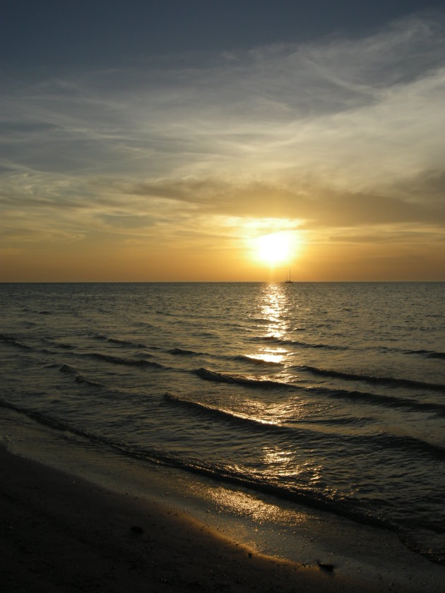zonsondergang op Isla Holbox
