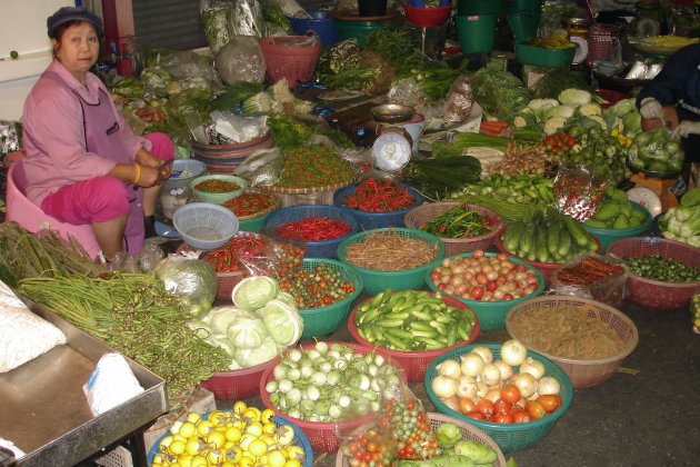 De Foodmarkt in Kanchanaburi