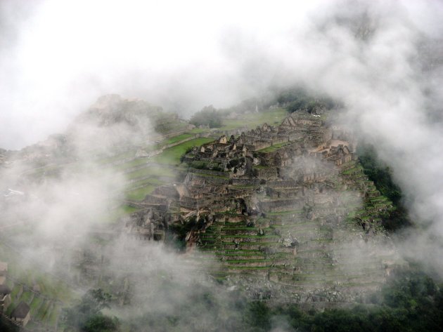 Mistig Machu Picchu