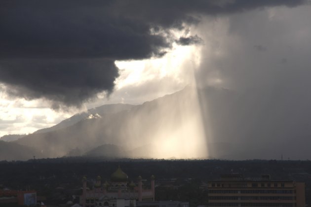 regenbui boven Kuching