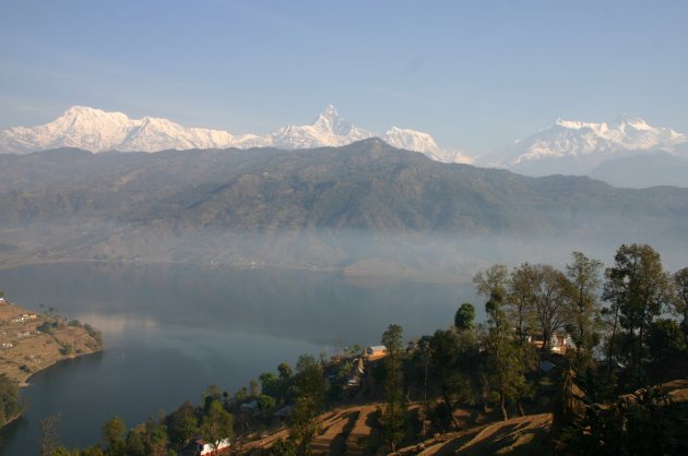 Uitzicht op Pokhara