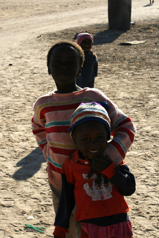 Kinderen in een sloppenwijk