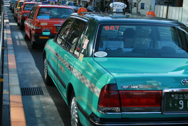 multi colour taxi's!