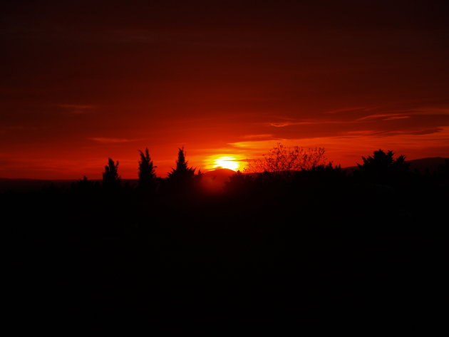 sunset in de provence