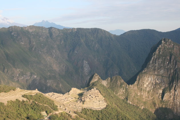 Machu Picchu vanaf de zonnepoort
