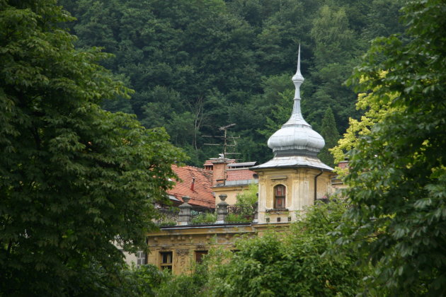 Een van de vele prachtige torentjes van Ljubljana