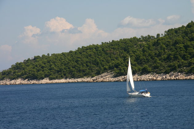 Het typische beeld aan de Kroatische kust