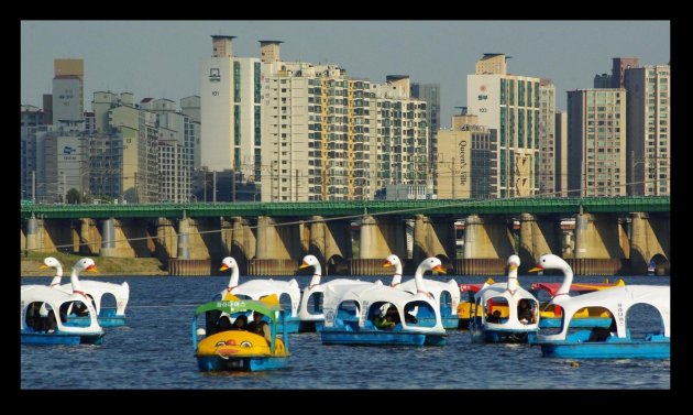 Skyline Seoul vanaf Yeouido