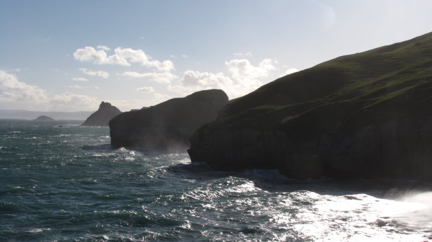 Kliffen en een woeste zee