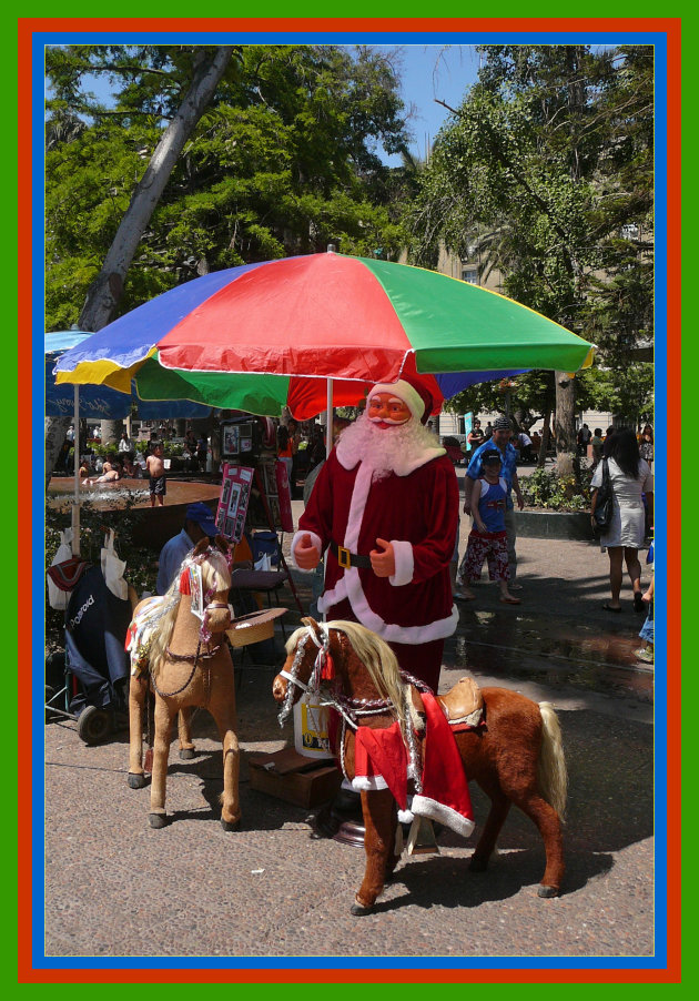 Kerstman in Santiago de Chili