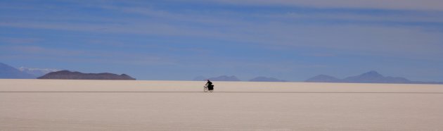 lonely biker panorama