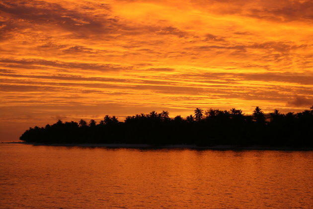 Zonsondergang Malediven