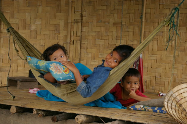 Kinderen op de veranda