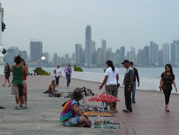 zicht op Panama-city
