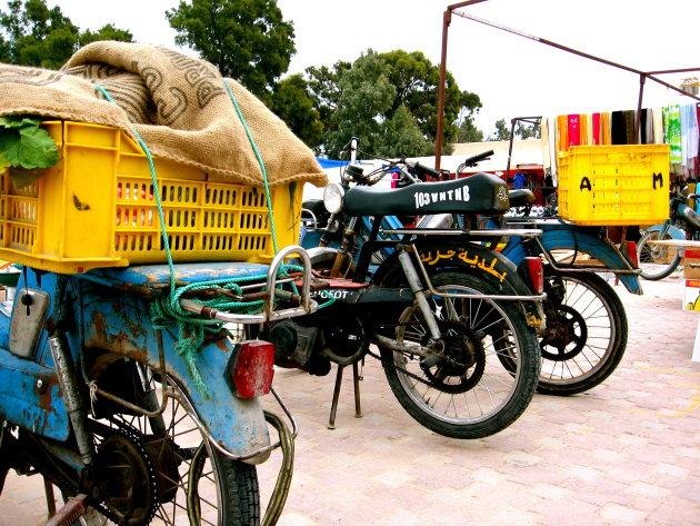 Peugeot Mopeds at Market